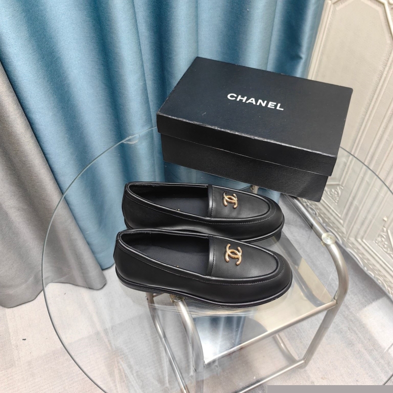 Ch*el leather shoes